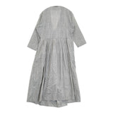 evam eva printed robe サイズM E241T184 カシュクール ローブ 定価44000円 ワンピース 24SS グレー レディース エヴァムエヴァ【中古】6-0825M♪
