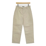 MARGARET HOWELL COTTON LINEN TROUSERS 578-6143208 サイズ2 定価35200円 コットンリネン パンツ 26SS ベージュ レディース マーガレットハウエル【中古】6-0825M♪