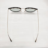 EYEVAN Acosta PBK 44□21-145 PIANO BLACK 定価48400円 度なし カラーレンズ メガネ ピアノブラック ゴールド レディース アイヴァン【中古】6-0825G♪