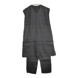KURASHI&Trips 心ゆるめるひと時に リネンのリラックスウェア ワンピース パンツ セット セットアップ ブラック レディース クラシアンドトリップス/北欧、暮らしの道具店【中古】6-0825S♪