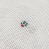45R/45rpm 刺繍ワッフルのヘンリー サイズ2 定価34100円 ヘンリーネック カットソー ホワイト レディース フォーティーファイブアールピーエム【中古】6-0825M♪
