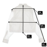 HYKE OXFORD B.D. SHIRT WITH SHEER SLEEVE サイズ2 251-15246 シアースリーブ 長袖シャツ 25SS ホワイト レディース ハイク【中古】6-0901M♪