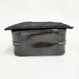 COMME des GARCONS JUNYA WATANABE ステアガラス×ヘアハイド レザーバッグ 定価64900円 ハンドバッグ ブラック レディース ジュンヤワタナベ【中古】6-0901G♪