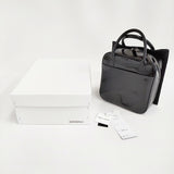 COMME des GARCONS JUNYA WATANABE ステアガラス×ヘアハイド レザーバッグ 定価64900円 ハンドバッグ ブラック レディース ジュンヤワタナベ【中古】6-0901G♪