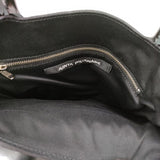 COMME des GARCONS JUNYA WATANABE ステアガラス×ヘアハイド レザーバッグ 定価64900円 ハンドバッグ ブラック レディース ジュンヤワタナベ【中古】6-0901G♪