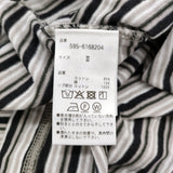 MHL. COTTON LINEN STRIPE JERSEY サイズ2 595-6168204 定価15400円 半袖Ｔシャツ カットソー 26SS ブラック ベージュ レディース エムエイチエル【中古】6-0825S♪