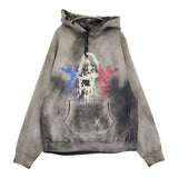 BOWWOW NUBIAN HARD AGEING HOODIE LET IT BE サイズXXL スウェット ヴィンテージ加工 パーカー グレー ブラック メンズ バウワウ【中古】6-0925T♪