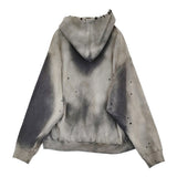 BOWWOW NUBIAN HARD AGEING HOODIE LET IT BE サイズXXL スウェット ヴィンテージ加工 パーカー グレー ブラック メンズ バウワウ【中古】6-0925T♪