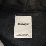 BOWWOW NUBIAN HARD AGEING HOODIE LET IT BE サイズXXL スウェット ヴィンテージ加工 パーカー グレー ブラック メンズ バウワウ【中古】6-0925T♪