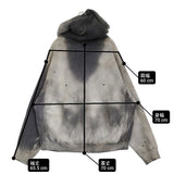 BOWWOW NUBIAN HARD AGEING HOODIE LET IT BE サイズXXL スウェット ヴィンテージ加工 パーカー グレー ブラック メンズ バウワウ【中古】6-0925T♪