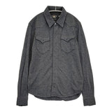 RRL カシミヤウエスタンシャツ 定価159500円 サイズXS 長袖シャツ チャコールグレー メンズ ダブルアールエル RALPH LAUREN【中古】6-0925T♪