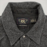 RRL カシミヤウエスタンシャツ 定価159500円 サイズXS 長袖シャツ チャコールグレー メンズ ダブルアールエル RALPH LAUREN【中古】6-0925T♪