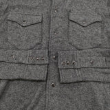RRL カシミヤウエスタンシャツ 定価159500円 サイズXS 長袖シャツ チャコールグレー メンズ ダブルアールエル RALPH LAUREN【中古】6-0925T♪