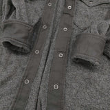 RRL カシミヤウエスタンシャツ 定価159500円 サイズXS 長袖シャツ チャコールグレー メンズ ダブルアールエル RALPH LAUREN【中古】6-0925T♪