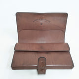 ARTS&SCIENCE Jabara long wallet ジャバラロングウォレット 蛇腹 レザー 牛革 長財布 ブラウン レディース アーツ&サイエンス【中古】6-1004T◎