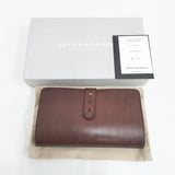 ARTS&SCIENCE Jabara long wallet ジャバラロングウォレット 蛇腹 レザー 牛革 長財布 ブラウン レディース アーツ&サイエンス【中古】6-1004T◎