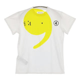 MAISON MARGIELA プリントTシャツ サイズS 広瀬すず着用モデル S51GC0503 S22816 半袖Ｔシャツ カットソー ホワイト イエロー レディース メゾンマルジェラ【中古】6-0901S♪