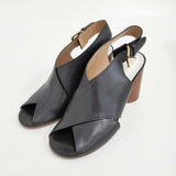 Maison Martin Margiela レザーサンダル サイズ37 S38WP0378 サンダル ブラック レディース メゾンマルタンマルジェラ【中古】6-0901G♪