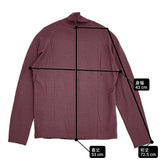 babaghuri J0554UB541 ハイネックシャツ ウール ニット プルオーバー 日本製 カットソー 25AW ワインレッド レディース ババグーリ【中古】6-1009M♪