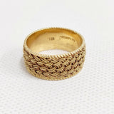 TIFFANY&Co. 18k Gold Woven Mesh Ring VINTAGE ヴィンテージ 18金イエローゴールド メッシュ 約9.5号 リング・指輪 ゴールド ユニセックス ティファニー【中古】6-0901G♪