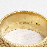 TIFFANY&Co. 18k Gold Woven Mesh Ring VINTAGE ヴィンテージ 18金イエローゴールド メッシュ 約9.5号 リング・指輪 ゴールド ユニセックス ティファニー【中古】6-0901G♪
