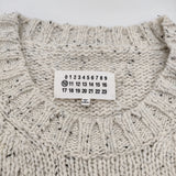 MAISON MARGIELA Distressed Sweater サイズXL S50GP0176 S16788 ダメージ加工 セーター ニット オフホワイト メンズ メゾンマルジェラ【中古】6-0901T♪