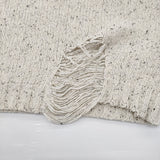 MAISON MARGIELA Distressed Sweater サイズXL S50GP0176 S16788 ダメージ加工 セーター ニット オフホワイト メンズ メゾンマルジェラ【中古】6-0901T♪