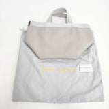 Herve Chapelier 707GP リュクス舟型トートM マスティック×シルバー トートバッグ グレージュ レディース エルベ・シャプリエ【中古】6-1012G◎