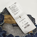 45R/45rpm 小麦デニムのシャツドレス カットワーク シャツワンピース 定価50600円 ワンピース ブルー レディース フォーティーファイブアールピーエム【中古】6-0901M♪