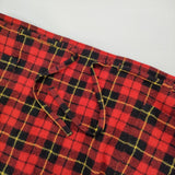 R&D.M.Co- WOOL TARTAN CHECK STRING SKIRT 定価53900円 ウールタータンチェック ロングスカート wallace レッド ブラック レディース オールドマンズテーラー【中古】6-1009T♪