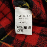 R&D.M.Co- WOOL TARTAN CHECK STRING SKIRT 定価53900円 ウールタータンチェック ロングスカート wallace レッド ブラック レディース オールドマンズテーラー【中古】6-1009T♪