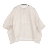 かぐれ リネンクルーネックハーフスリーブ 定価15400円 GAA5-23M019 ブラウス シャツ 25SS ライトピンク レディース かぐれ/KAGURE【中古】6-0901S♪