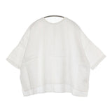 かぐれ リネンクルーネックハーフスリーブ 定価15400円 GAA5-23M019 ブラウス シャツ 25SS ホワイト レディース かぐれ/KAGURE【中古】6-0901S♪