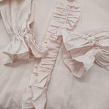 fofofofa LEI BLOUSE/WHISPER PINK フリル 定価34100円 日本製 チュニック ブラウス シャツ ライトピンク レディース【中古】6-0901M♪