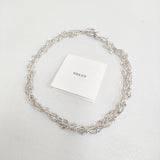 Preek braid chain necklace チェーン ネックレス シルバー レディース プリーク【中古】6-0901G♪