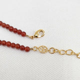 SANDRALEXANDRA サンドラ・アレキサンドラ 25AW NEW - PEARLSTONE NECKLACE 定価26400円 25091410000530 ガラス パール ネックレス レッド レディース【中古】6-1012G◎