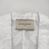 UNITED ARROWS ラメカットジャガードジャケット ウォッシャブル サイズ38 定価31900円 テーラードジャケット 26SS ホワイト レディース ユナイテッドアローズ【中古】6-0901S♪