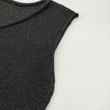 IENA ペーパーヤーン 2WAYベスト 定価13200円 ニット Vネック ベスト 26SS ブラック レディース イエナ【中古】6-0901M♪
