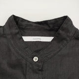 FRAMeWORK フレンチリネンシャツワンピース 定価20900円 バンドカラーシャツドレス ワンピース 26SS ブラック レディース フレームワーク【中古】6-0901M♪