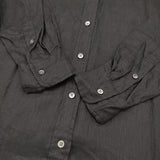 FRAMeWORK フレンチリネンシャツワンピース 定価20900円 バンドカラーシャツドレス ワンピース 26SS ブラック レディース フレームワーク【中古】6-0901M♪