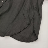 FRAMeWORK フレンチリネンシャツワンピース 定価20900円 バンドカラーシャツドレス ワンピース 26SS ブラック レディース フレームワーク【中古】6-0901M♪