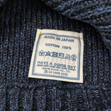 45R/45rpm モカシンニットのカーディガン サイズ2 コットン ジャケット ネイビー レディース フォーティーファイブアールピーエム【中古】6-0901T♪
