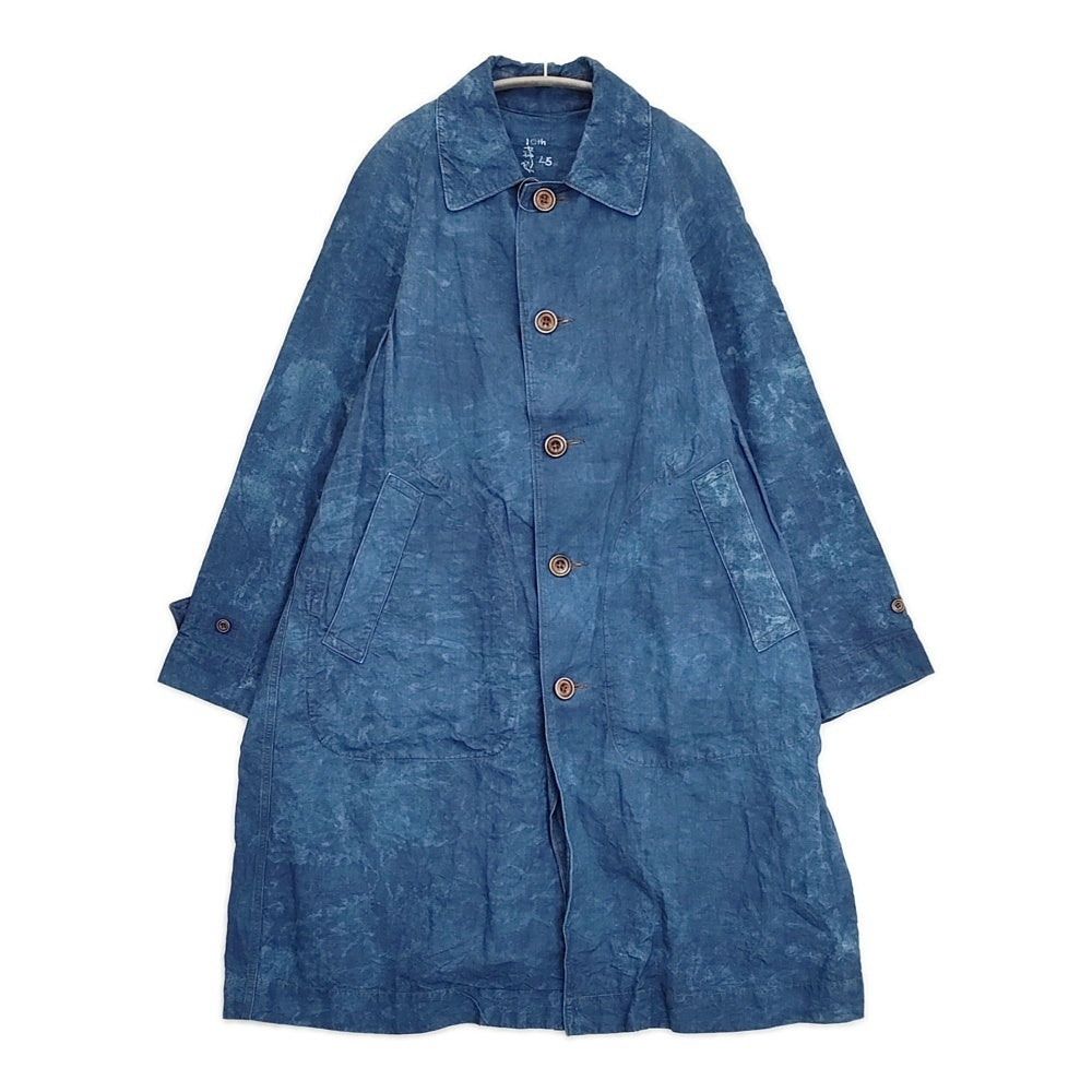 45R/45rpm 藍染め ムラ染め リネン サイズ2 定価187000円 ステンカラー