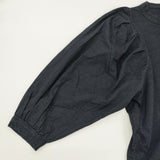 45R/45rpm 天竺のパフTシャツ（インディゴ） サイズ2 コットン 長袖Ｔシャツ カットソー ロンＴ 26SS ネイビー 濃紺 レディース フォーティーファイブアールピーエム【中古】6-0904M♪