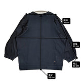 45R/45rpm 天竺のパフTシャツ（インディゴ） サイズ2 コットン 長袖Ｔシャツ カットソー ロンＴ 26SS ネイビー 濃紺 レディース フォーティーファイブアールピーエム【中古】6-0904M♪