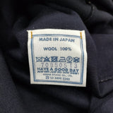45R/45rpm ジャージフラノのドレス ウール 定価68200円 日本製 ワンピース ネイビー 濃紺 レディース フォーティーファイブアールピーエム【中古】6-0901T♪