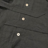 45R/45rpm 未使用品 インド度詰リネンのコートドレス 定価104500円 コート 25SS ブラック レディース フォーティーファイブアールピーエム【中古】6-0904M♪