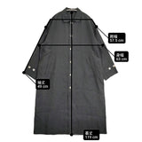 45R/45rpm 未使用品 インド度詰リネンのコートドレス 定価104500円 コート 25SS ブラック レディース フォーティーファイブアールピーエム【中古】6-0904M♪