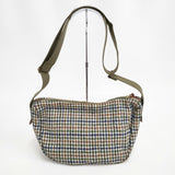 NORTH THREE QUARTER EAST Harris Tweed ハリスツイード ショルダーバッグ カーキ ホワイト レディース ノーススリークォーターイースト【中古】6-1012T◎