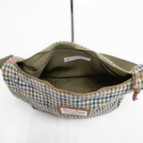 NORTH THREE QUARTER EAST Harris Tweed ハリスツイード ショルダーバッグ カーキ ホワイト レディース ノーススリークォーターイースト【中古】6-1012T◎